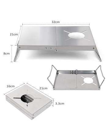 Heat Shield Table Heat Shield Plate Single Burner Table Compatible with CB-JCB/SOTO ST- 330/SOTO ST-310/TRB