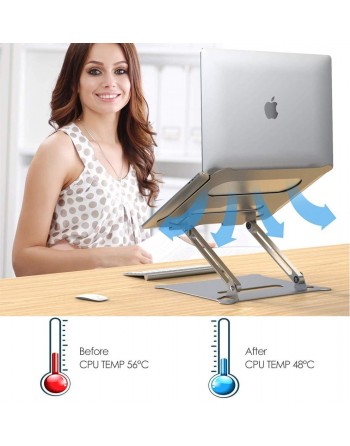 SANQUUQOO Laptop Stand Work from Home Laptop Stand PC Stand PC Holder Tablet Stand Foldable Stepless Height Adjustable Improves 